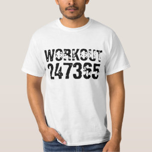 T-shirt Texte usé et rayé Workout 247365 noir