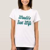 T-shirt Texte vert de la meilleure femme (Devant)