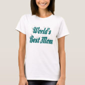 T-shirt Texte vert de la meilleure maman (Devant)