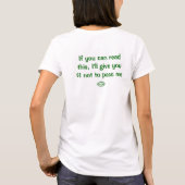 T-shirt Texte vert : Ne pas passer (Dos)