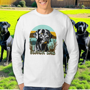 T-shirt Texte Vintage Black Labrador Retriever