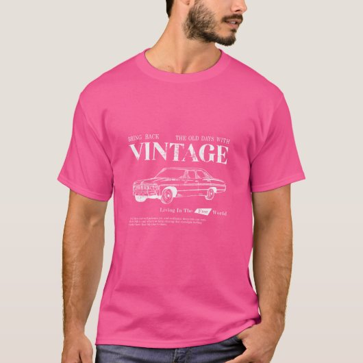 T-shirt Texte vintage blanc (Devant)