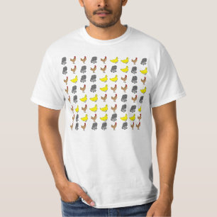 T-shirt Textes de canard de singe de poulet