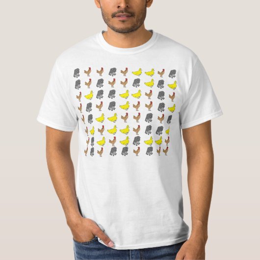 T-shirt Textes de canard de singe de poulet (Devant)