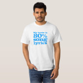 T-shirt Textes de chanson (Devant entier)