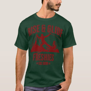 T-shirt Textes vintage marron Skiing Rise and Glide