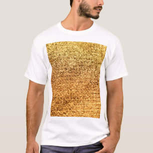 T-shirt Textile doré : macro arrière - plan glamour.