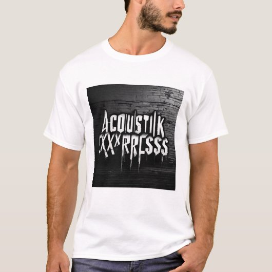 t-shirt texto style graffiti pour hommes (Devant)