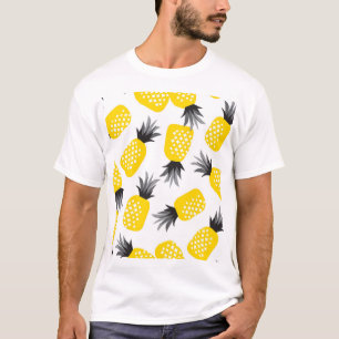 T-shirt Texture ananas, Motif d'été Vintage.
