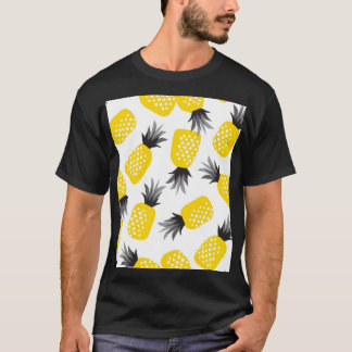 T-shirt Texture ananas, Motif d'été Vintage.