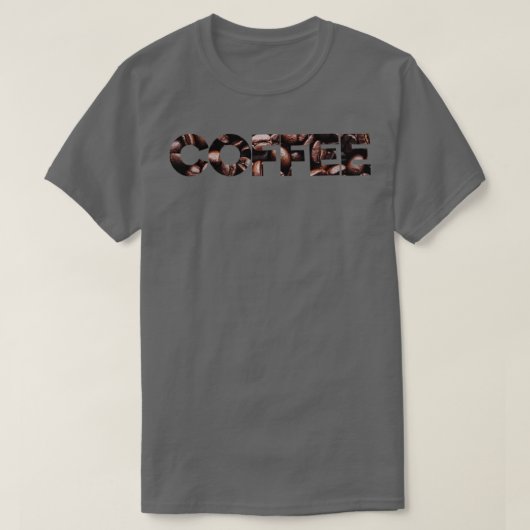 T-shirt texture café avec grains de café (Design devant)