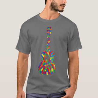 T-shirt Texture colorée de la guitare al