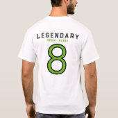 T-shirt Texture de ballon de football Initiale typographie (Dos)