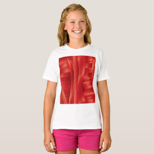 T-shirt Texture dynamique des muscles rouges Abstraite
