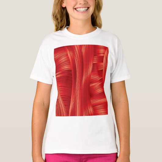 T-shirt Texture dynamique des muscles rouges Abstraite (Devant)