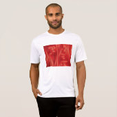 T-shirt Texture dynamique des muscles rouges Abstraite (Devant entier)
