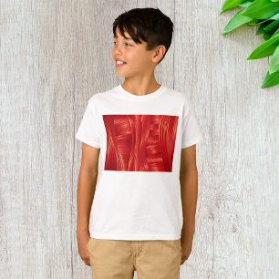 T-shirt Texture dynamique des muscles rouges Abstraite