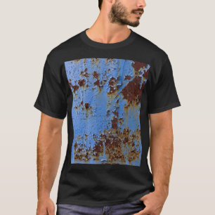 T-shirt Texture en métal et en bleu.