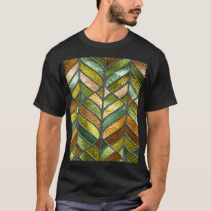 T-shirt Texture en verre coloré : Élégance 3D colorée.