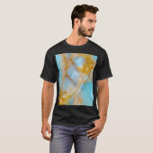 T-shirt Texture marbré, intérieur onyx coloré. (Devant entier)