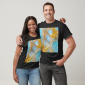 T-shirt Texture marbré, intérieur onyx coloré. (Unisexe)