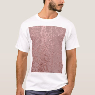 T-shirt Texture or métallique, quartz rose.