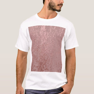 T-shirt Texture or métallique, quartz rose.