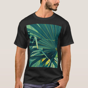 T-shirt Texture tonique à feuille de palme striée