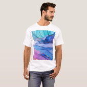 T-shirt Textures fluides, art abstrait de luxe. (Devant entier)
