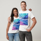 T-shirt Textures fluides, art abstrait de luxe. (Unisexe)