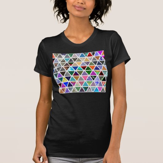 T-shirt Textures triangulaires (Devant)