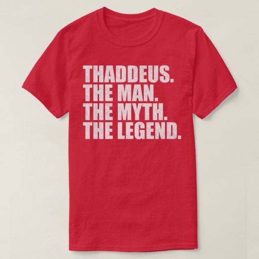 T-shirt ThaddeusThaddeus Nom Thaddeus prénom (Design devant)