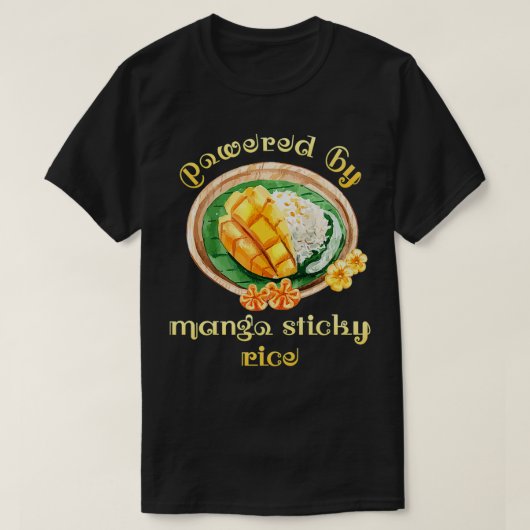 T-shirt Thai Street Food Love Powered By Mango Sticky Rice (Design devant)