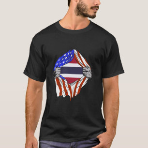 T-shirt Thaïlande America Chest USA Thai Roots Thai Pride
