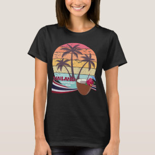 T-shirt Thaïlande Beach Palm Drapeau vacances Koh Samui Ba