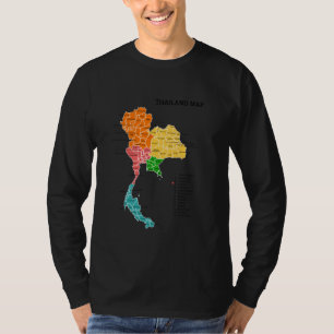 T-shirt Thaïlande Carte géographie Thaïlande Thaïlande