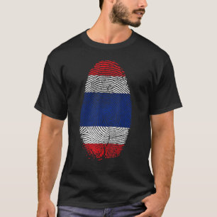 T-shirt Thaïlande Drapeau Empreinte Il Dans Mon Dna Thai P