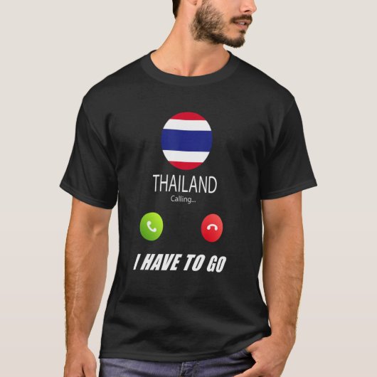 T-shirt Thaïlande Drapeau Souvenir La Thaïlande Appelle (Devant)