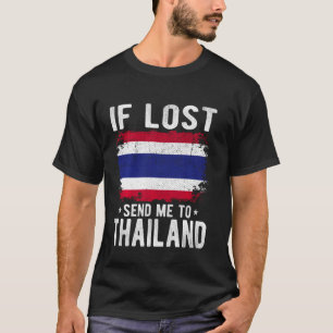 T-shirt Thaïlande Drapeau Souvenir - Si perdu envoyez-moi