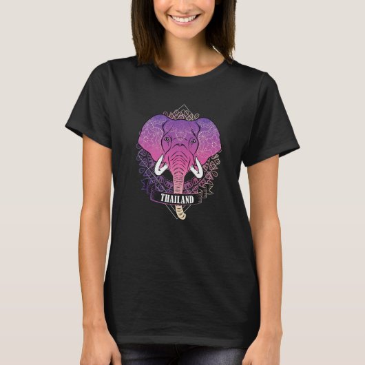 T-shirt Thaïlande Mandala Elephant Backpacker Holiday (Devant)