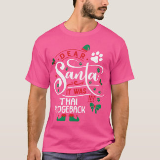 T-shirt Thailande Ridgeback Chien de Noël race chien garço