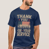 T-shirt THANK YOU FOR YOUR SERVICE Veterans Day Tribute (Devant)