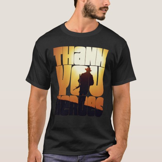 T-shirt Thank You Heroes  6 (Devant)