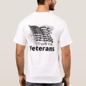 T-shirt Thank You Veterans front and bach printed (Dos)