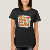 T-shirt Thankful 3rd Grade Teacher Pumpkin Fall Leopard Th (Devant)