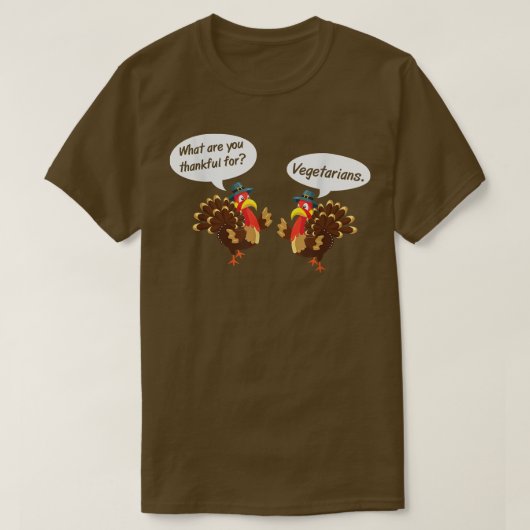 T-shirt Thankful for Vegetarians Thanksgiving Funny  (Design devant)