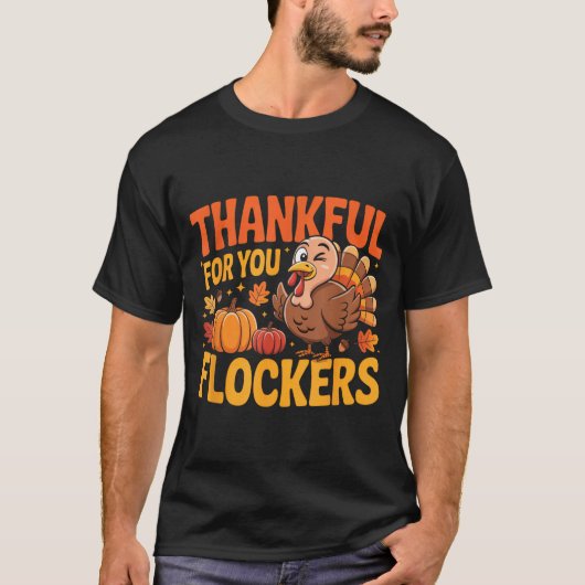 T-shirt Thankful For You Flockers (Devant)
