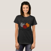 T-shirt Thankful Grateful And Blessed Pumpkin Fall Leopard (Devant entier)