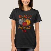 T-shirt Thankful Grateful Blessed Gee Autumn Fall Pumpkin  (Devant)