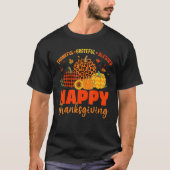 T-shirt Thankful Grateful Blessed Leopard Plaid Pumpkin Th (Devant)